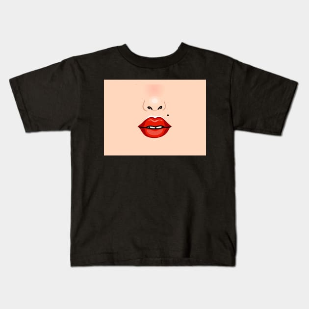 Gigi Goode Mouth Kids T-Shirt by Jakmalone